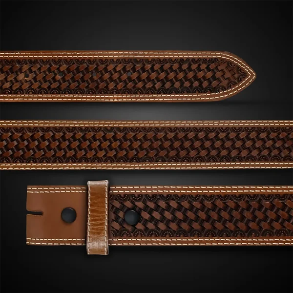 Black Cherry Leather Belt